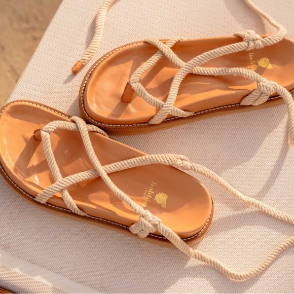 Bobbie’s Leather and Rope Rhodes Sandals - Picture 1 of 3